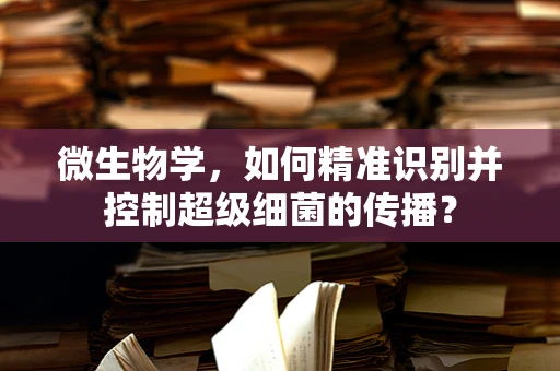 微生物学，如何精准识别并控制超级细菌的传播？