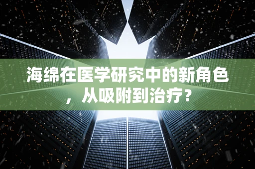 海绵在医学研究中的新角色，从吸附到治疗？