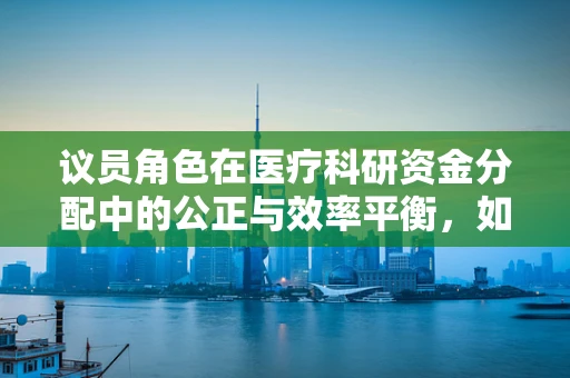 议员角色在医疗科研资金分配中的公正与效率平衡，如何确保每一分钱都用在刀刃上？