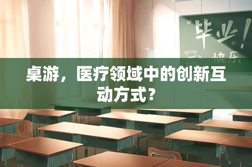 桌游，医疗领域中的创新互动方式？
