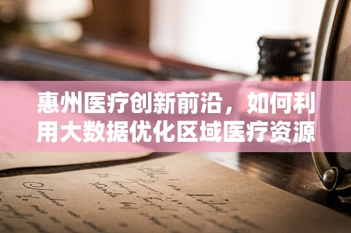 惠州医疗创新前沿，如何利用大数据优化区域医疗资源分配？