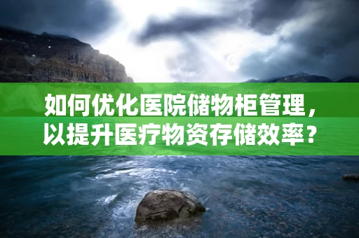 如何优化医院储物柜管理，以提升医疗物资存储效率？