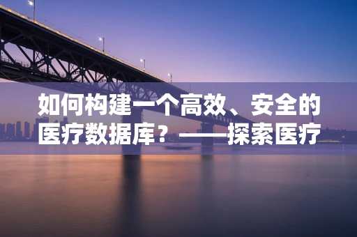 如何构建一个高效、安全的医疗数据库？——探索医疗数据管理的未来