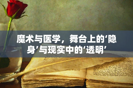 魔术与医学，舞台上的‘隐身’与现实中的‘透明’