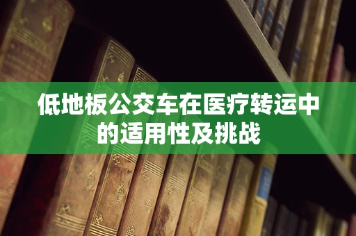 低地板公交车在医疗转运中的适用性及挑战
