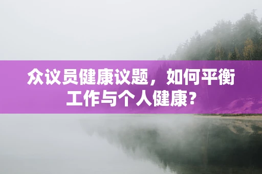 众议员健康议题，如何平衡工作与个人健康？