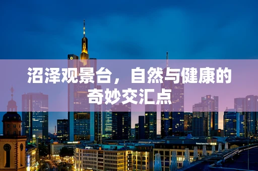 沼泽观景台，自然与健康的奇妙交汇点