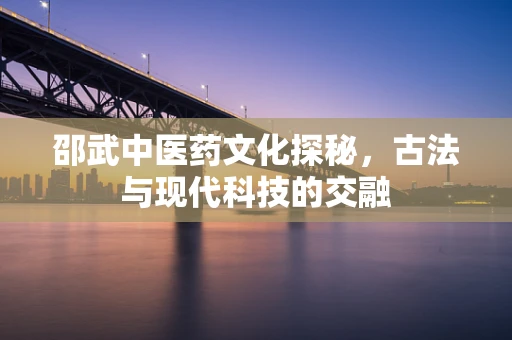 邵武中医药文化探秘，古法与现代科技的交融