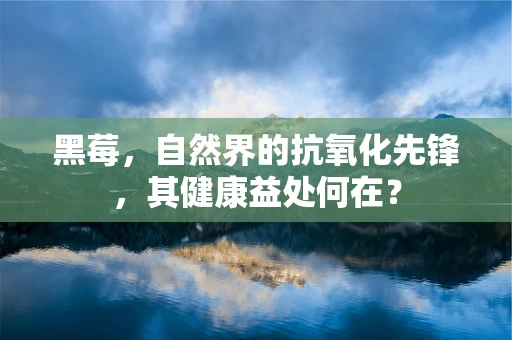 黑莓，自然界的抗氧化先锋，其健康益处何在？