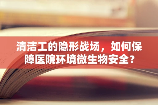 清洁工的隐形战场，如何保障医院环境微生物安全？