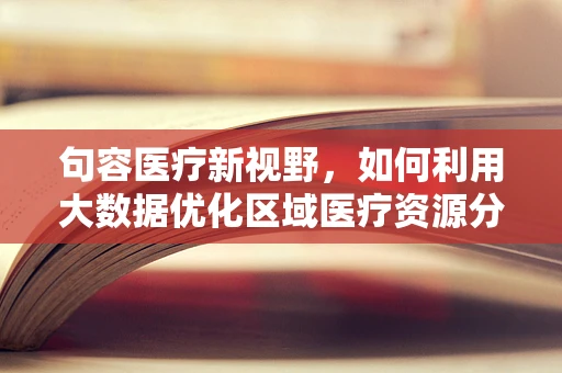 句容医疗新视野，如何利用大数据优化区域医疗资源分配？
