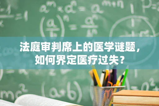 法庭审判席上的医学谜题，如何界定医疗过失？