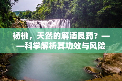 杨桃，天然的解酒良药？——科学解析其功效与风险
