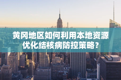 黄冈地区如何利用本地资源优化结核病防控策略？