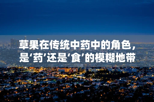 草果在传统中药中的角色，是‘药’还是‘食’的模糊地带？