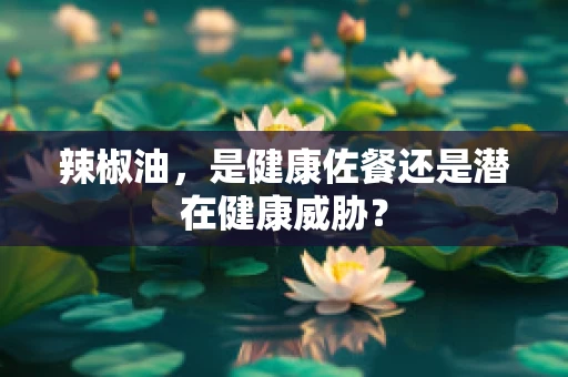 辣椒油，是健康佐餐还是潜在健康威胁？