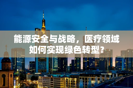 能源安全与战略，医疗领域如何实现绿色转型？