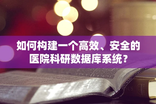 如何构建一个高效、安全的医院科研数据库系统？