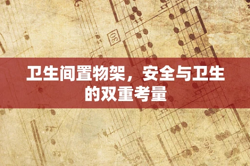 卫生间置物架，安全与卫生的双重考量