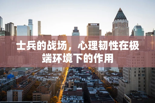 士兵的战场，心理韧性在极端环境下的作用