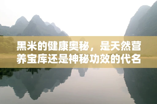 黑米的健康奥秘，是天然营养宝库还是神秘功效的代名词？