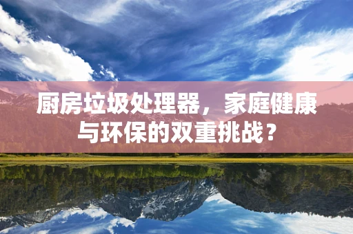 厨房垃圾处理器，家庭健康与环保的双重挑战？