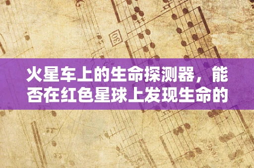 火星车上的生命探测器，能否在红色星球上发现生命的迹象？