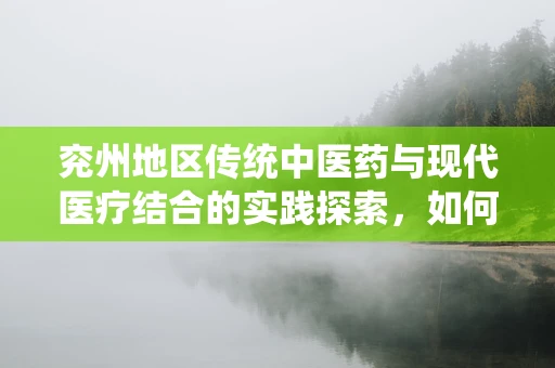 兖州地区传统中医药与现代医疗结合的实践探索，如何提升地方医疗创新力？