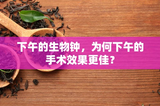 下午的生物钟，为何下午的手术效果更佳？