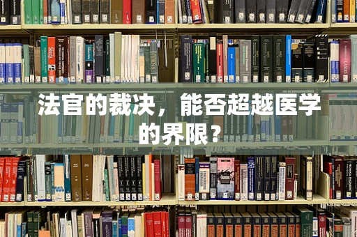 法官的裁决，能否超越医学的界限？
